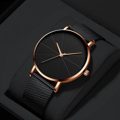 Mode Herenhorloges Roestvrij Staal Ultra Dun Quartz Polshorloge Luxe Zakelijk Klassiek Herenhorloge