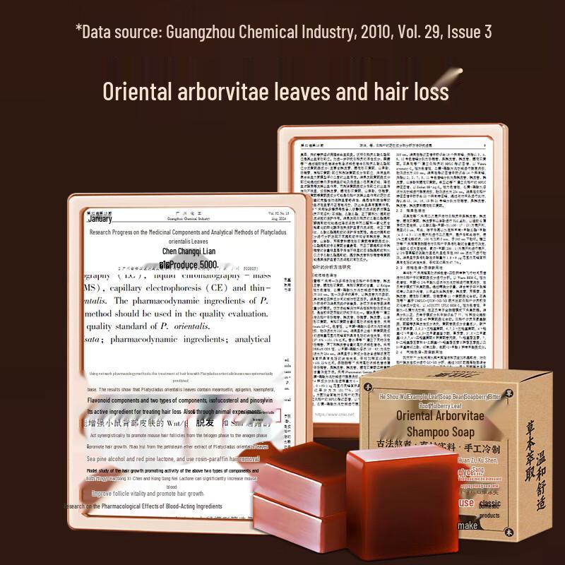 LEASCAN Arborvitae Leaf & Fo-ti Hair Care Shampoo Bar