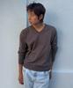 WEDNESDAY OASIS Washable Soft V-Neck Knit_Khaki Brown(Wcb6Kn104)