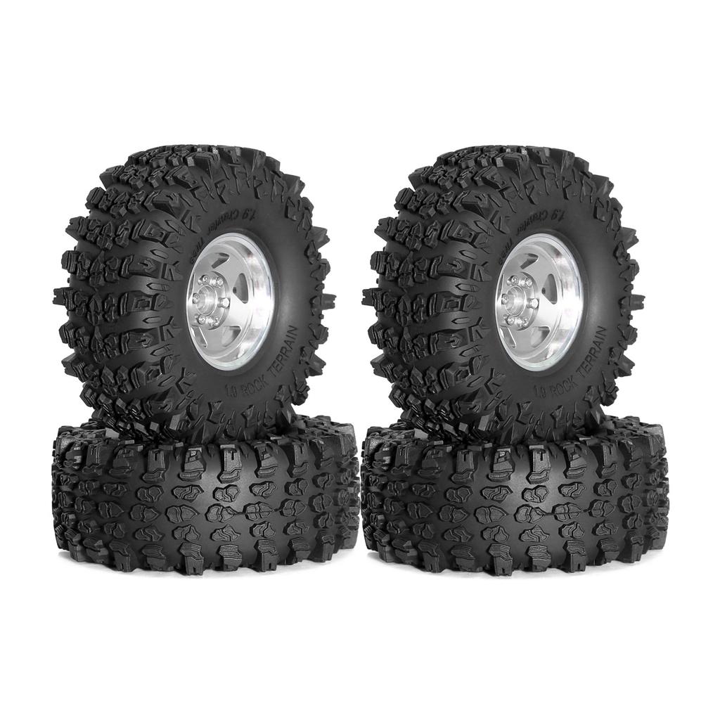 Remote Control Model Rubber Car Supplies Beadlock Wheel Mud Terrain Tires Set Wheel Tires Detachable Fine Car Parts