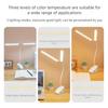 3 Colors LED Clamp Double Head Desk Lamp Flexible Eye Protection Bedroom Table Lamp Energy-Efficient Foldable