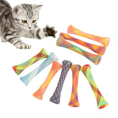 10 Bastoncino Giocattolo a Molla per Gatti Pieghevole Liberamente Forma a Molla Multicolore Giocattoli Rimbalzanti per Gattini Giocattoli Interattivi per Gatti Forniture per Animali Domestici