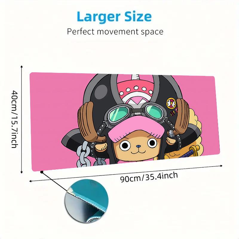 Tony Tony Chopper Print Cushion Non-slip Laptop Tablet Big Mousepad XXL Mat Mini PC Playmat With Lock Edge