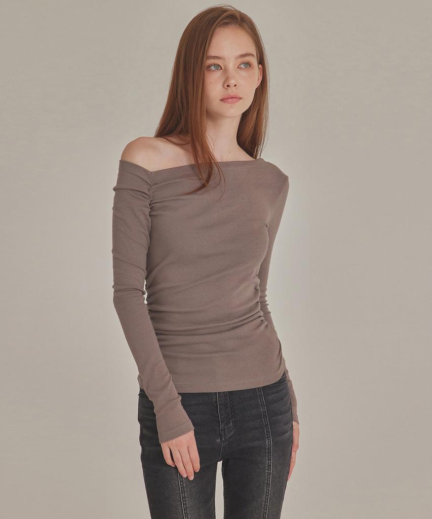 TOPGIRL Shirred One-Shoulder Tunic Top_T426Tp117