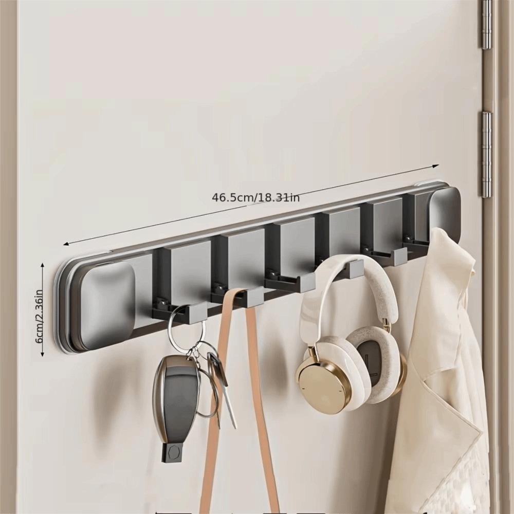 Wall Mount Door Hook Coat Rack Multi-Hook Kitchen Organizer  Entryway Key & Bag Hanger