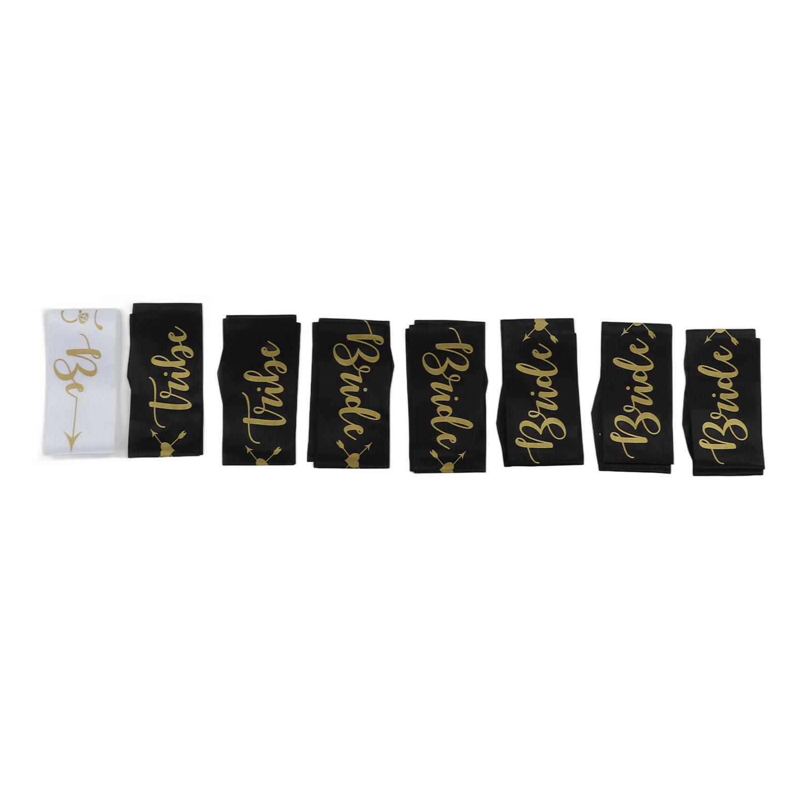 

8Pcs smaid Sash Gold Letters Hypoallergenic Material Wedding to Be Sash Set for Wedding Parties