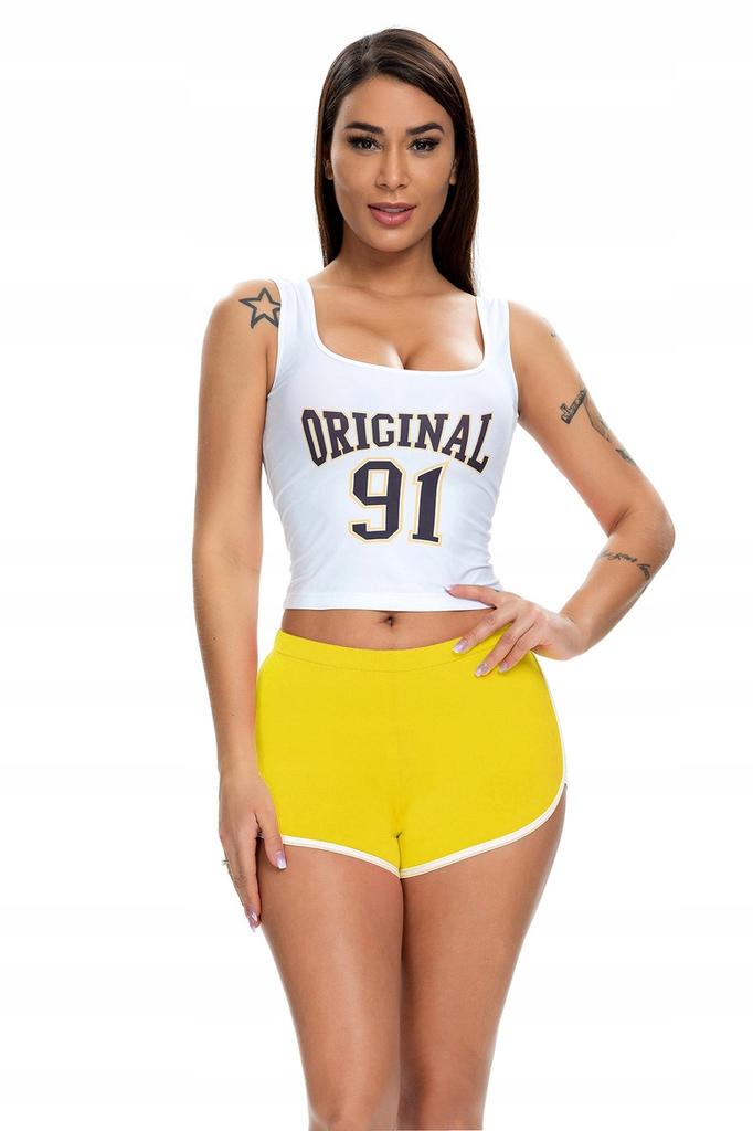 Women's Sports Shorts Comfortable Shorts Yellow M