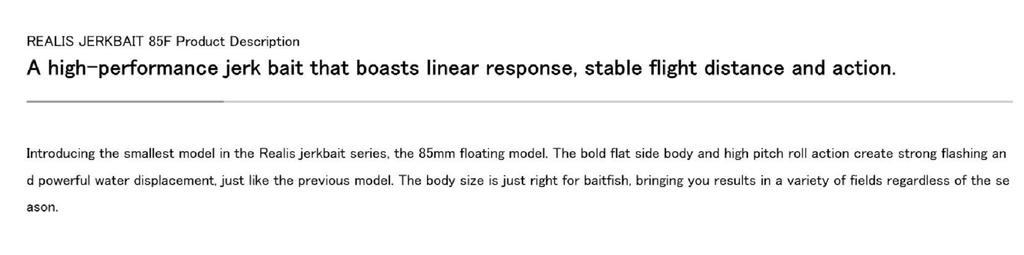 Duo Realis Jerkbait 85F Floating Lure CCC3171 (6823)