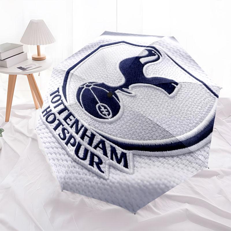 Tottenham Hotspur Logo Pattern, Automatic Folding Umbrella, Portable and Foldable Design, 8 Ribs, a Christmas or Birthday Gift.