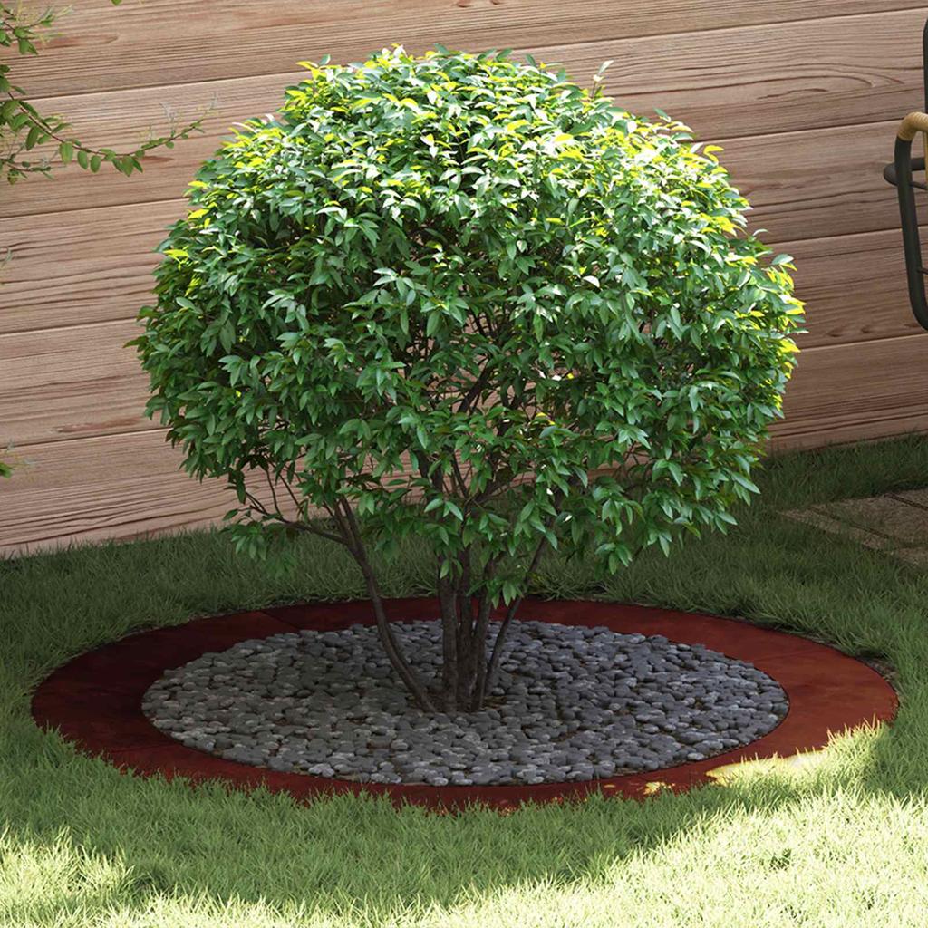 Suitable for Flat Tree Ring Brown Ø90 120 Cm Weather Resistant Steel