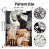 Halloween Pearl Painting Art Full Pearl Black White Cats Pumpkin Handmade Diy Home Decorations