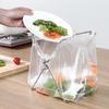 Stainless Steel Garbage Bag Holder Hanging Design Folding Structure Versatile Folding Waste Bin Stand No-installation Garbage Holder