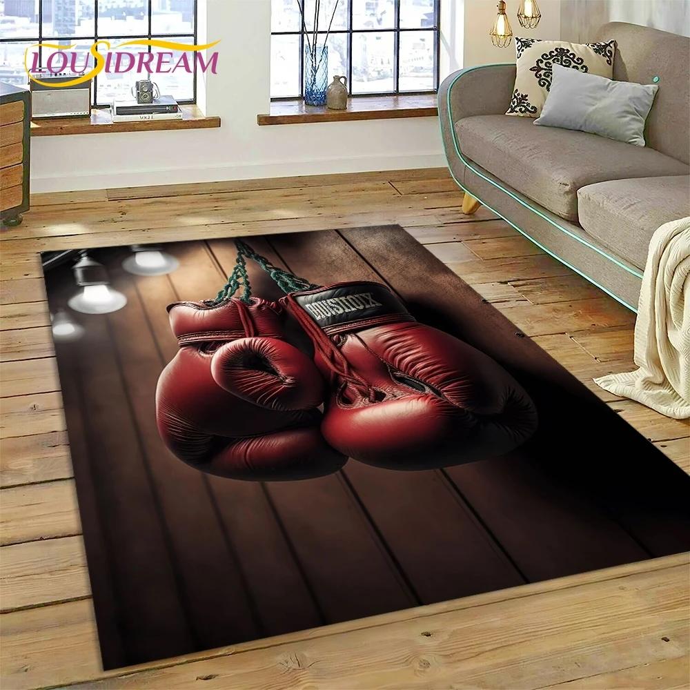Boxing Gloves Boxer Fight Cartoon Rug Carpet for Living Room Bedroom Home Decor,Floor Mat Decoration for Sofa Doormat