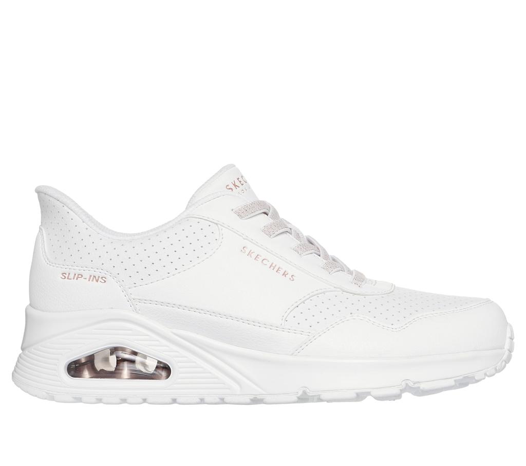 Skechers Lux Hiking Size Cm Uno-Banksia Women's Slip-In Shoes, White, 22.5