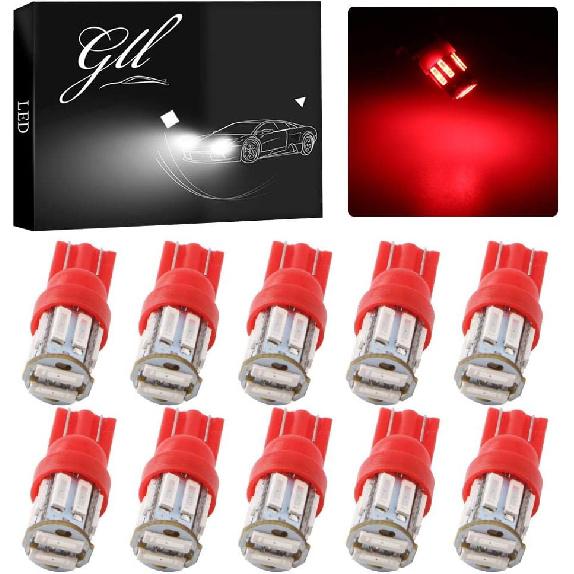 Grandview T10 194 168 921 W5W White LED Interior Lights Bulb Car Replacement Lights Truck License Plate Front Rear Sidemarker Light Dome Map LED