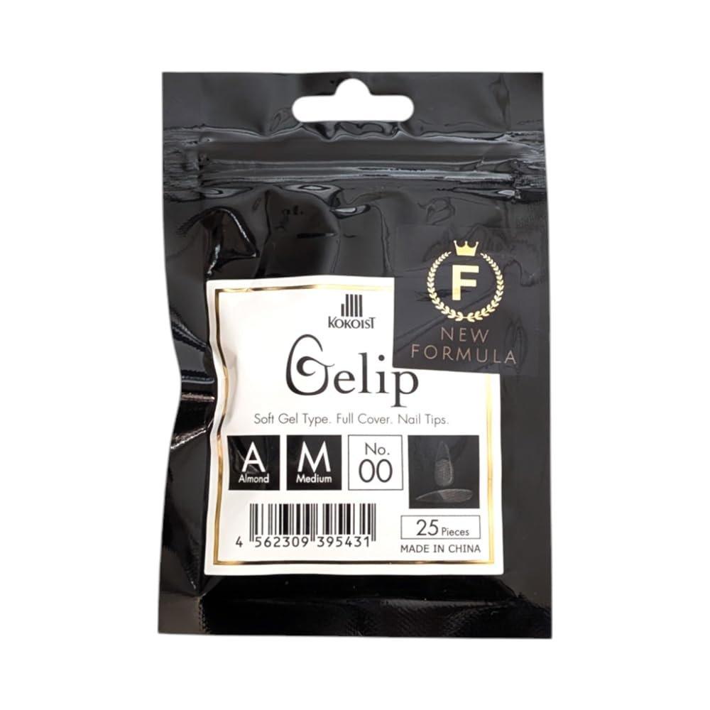 KOKOIST Gelip Almond Medium #00 25pcs Professional Soft Gel Nail Tips