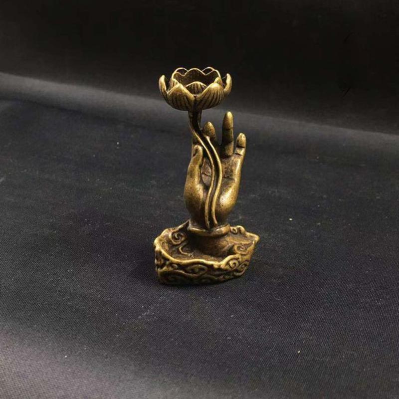 62KD Hand Lotus Incense for Burner Incense Base Air for Fresh Purifier Censer for Indoor Outdoor Room Air for Fresh To