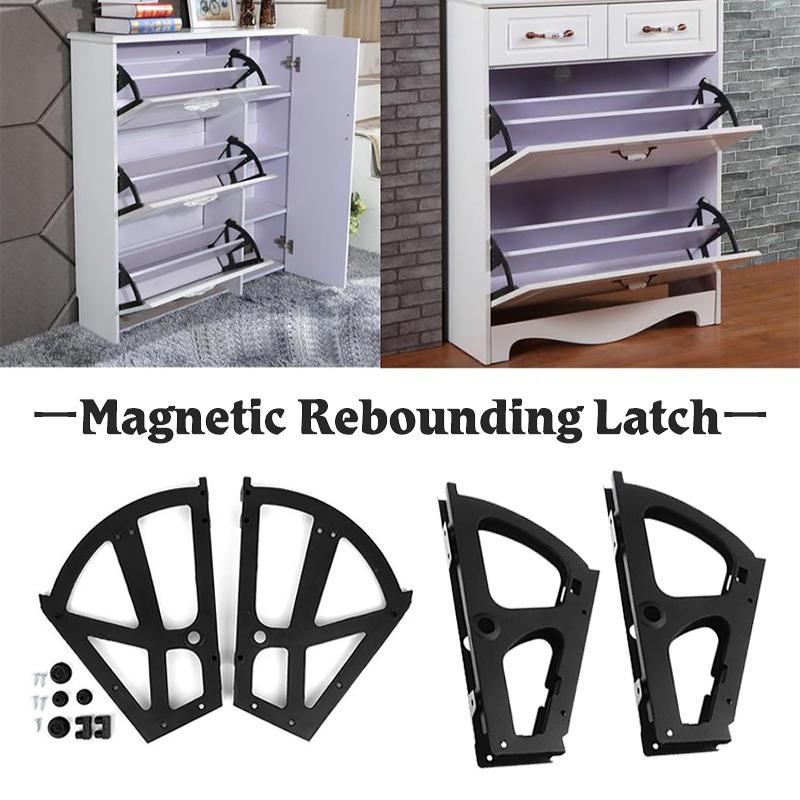 2 Bucăți Balama Dulap Pantofi Oțel Raft Pantofi Suport Flip Cadru Metalic Balama Raft Pantofi Durabil