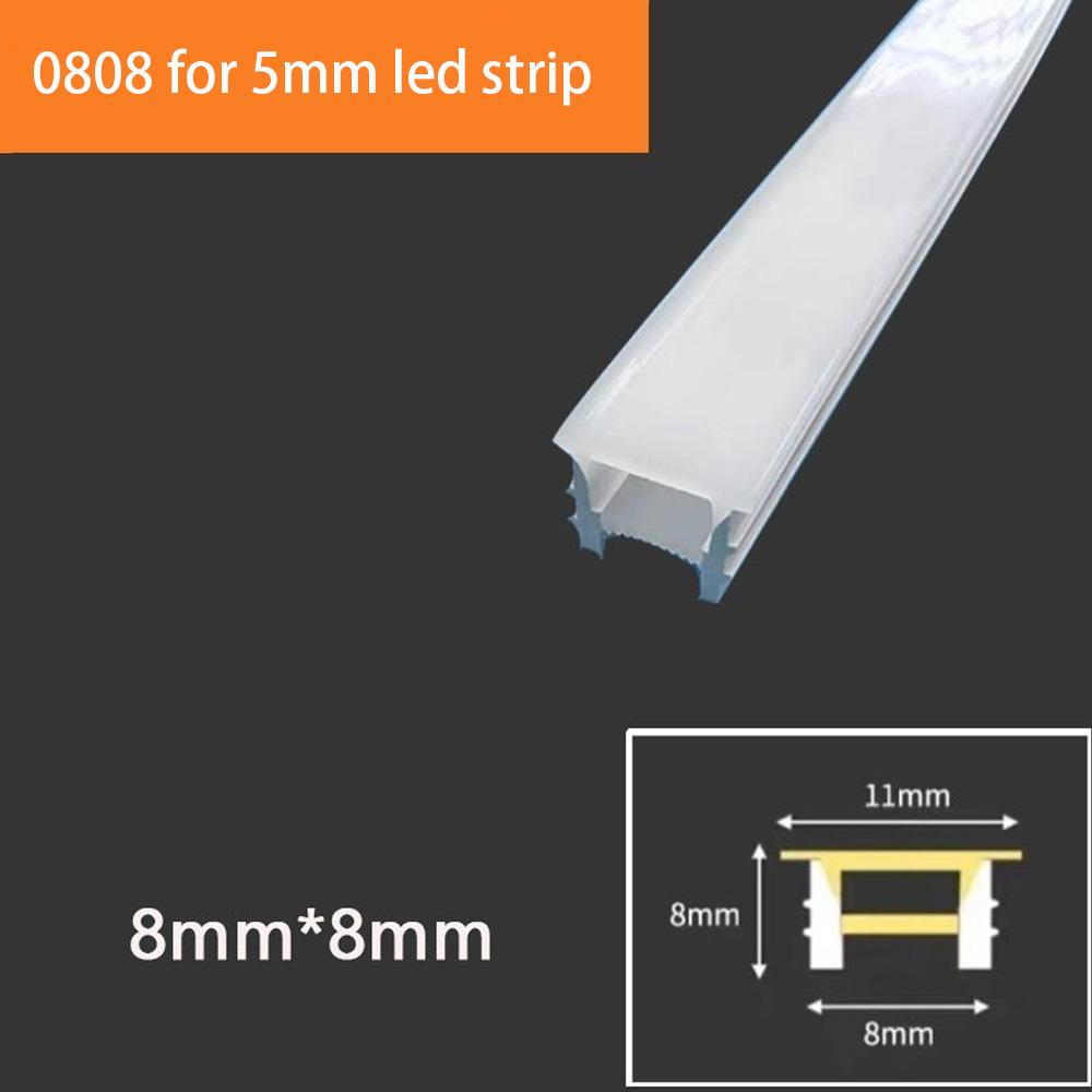 DIY Recessed LED Neon Tube Silicone Gel Covering Flexible Embedded Soft Diffuser Linear White 1M-15M for COB 5050 2835 LED Strip 4