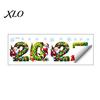 Seasonal Party Decorations 2027 Merry Christmas Window Cling, Santa Snowman Reindeer Glass Door Sticker, PVC Stickers Static Decal for Living