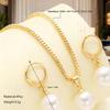 Elegantes Faux-Perlen-Halsketten- und Ohrring-Set im europäischen und amerikanischen Stil