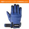 Yamaha Motor YL4005 Cyber Leather Double Riding Light (Yamaha) Gloves, Blue, XL, 90792-G103X