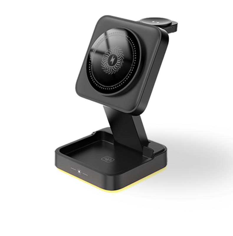 

3 in 1 Wireless Charger Stand Magnetic Foldable Wireless Charging Station for iPhone 15 14 13 12 Pro Max Apple Watch 8 9 Charger
