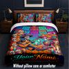 Day of the Dead Theme Custom Text Or Name 3Pcs Bedding Set,1 Flat Sheet & 2 Pillowcases Personalized Home Bedding