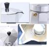 3 Cups 150ML Moka Coffee Maker Aluminium Alloy Octangonal Portable Moka Stovetop for Gas Electric