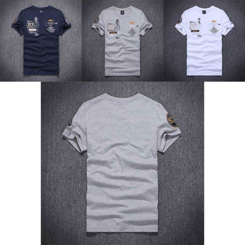 Man Tees Air Force One Mens Embroidered Short Sleeve Tshirt Casual Cotton Tee For Men