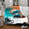 1pc Blanket - Miami Dolphins Logo Print Design,Lightweight Blanket for Sofa,Bed- Soft &Warm,Gift for All Seasons