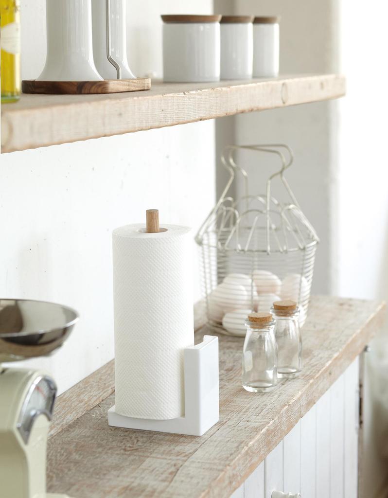Yamazaki Kitchen Paper 7316 Holder, Carre, White,
