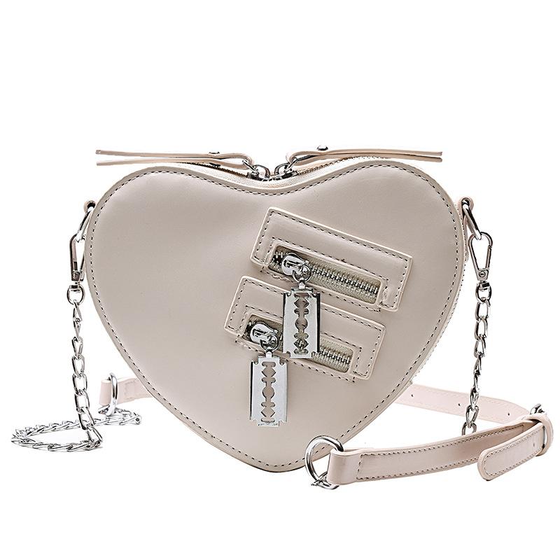 

Personalized creative love bag 2025 new Mori sweet girl fashion niche versatile shoulder chain bag pu белый