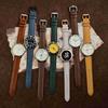 WOCCI 20mm Watch Strap, Vintage Genuine Leather Watch Band (Dark Brown with Contrast Stitching), Includes Adjustment Tool and Spring Bars