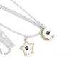 Fashion Moon Star Crystal Spaceman Pendant Necklaces for Women Men Jewelry Couple Astronaut Jewellery Lovers Gift Link Chain
