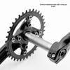 EVOSID Hohl integrierter Mountainbike Kurbelsatz mit Innenlager, 104BCD, Einzelkettenblatt (32/34/36/38 Zähne)