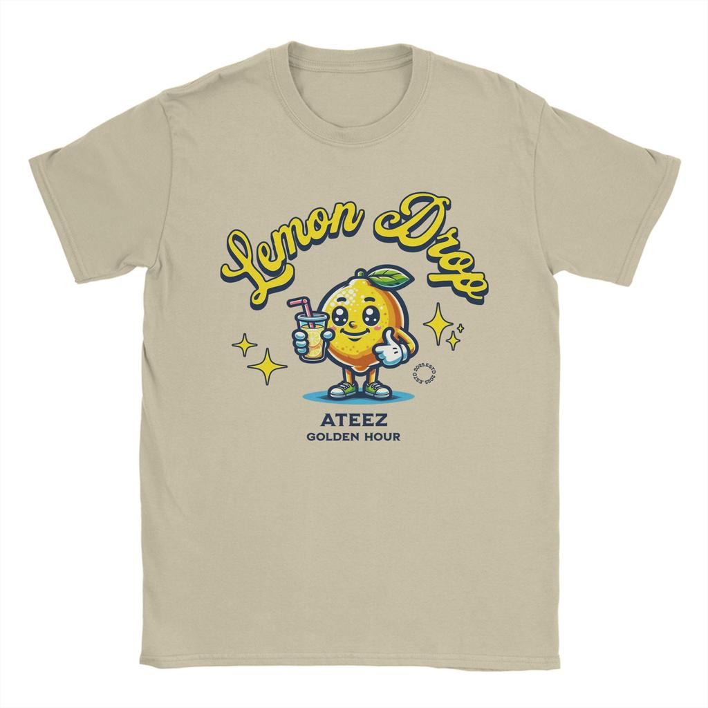 Męska Damska Graficzna Koszulka ATEEZ Lemon Drop 2025 T-shirt 100% Bawełna Golden Hour Part 3 Koszulki Odzież
