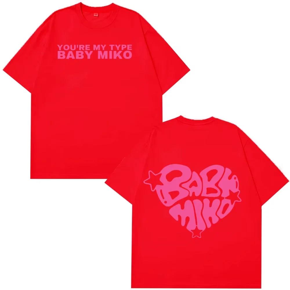 Young Miko Baby Miko Merch Fans T Shirts Unisex Wounisex Fashion Aesthetic Shortsleeved Cotton Tshirt Summer Oversized Male Black