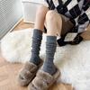 Women Cashmere Long Socks Stockings Autumn Winter Thick Warm Knee High Socks Japanese Solid Color Knitted Socks Stockings