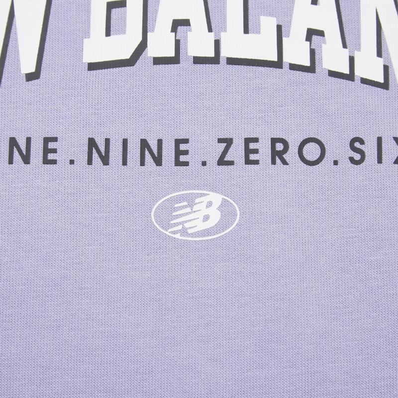 New Balance T Shirts Women's Purple Crew Neck Moderate Straight Fit 5EC27152-DV