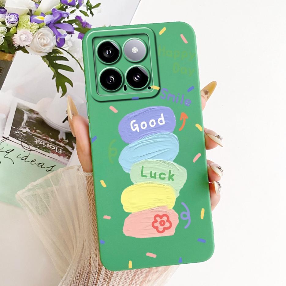 For Xiaomi Mi 14 Pro Case Cute Rabbit Cartoon Cover Shockproof Soft TPU Phone Case For Xiaomi 14 Pro Mi14 Pro 5G Back Cover Bags