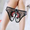Transparentní dámské kalhotky Dámské krajkové spodní prádlo Tanga s otevřeným rozkrokem Sexy spodní prádlo Erotické kalhotky Hot G-String Roztomilá mašle