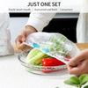 Food Bowl Covers Reusable Elastic BPA Free Plastic Wrap Alternative To Foil Dish Plate Covers for Leftovers Fruits Vegetables