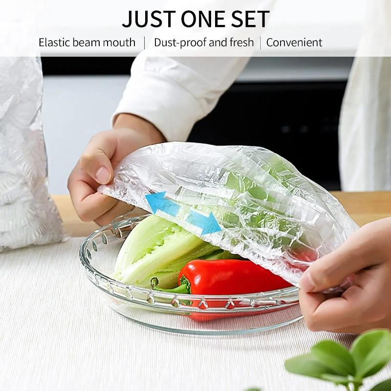 Food Bowl Covers Reusable Elastic BPA Free Plastic Wrap Alternative To Foil Dish Plate Covers for Leftovers Fruits Vegetables