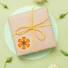 Roll-shaped flower-shaped decorative stickers for gift boxes - PVC self-adhesive labels - 500 stickers