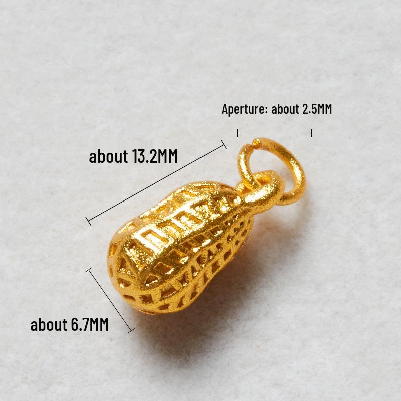 Copper Gold Plated Spacer Beads: Handmade Peanut-Shaped Jewelry Accessories for DIY Bracelets and Necklaces.