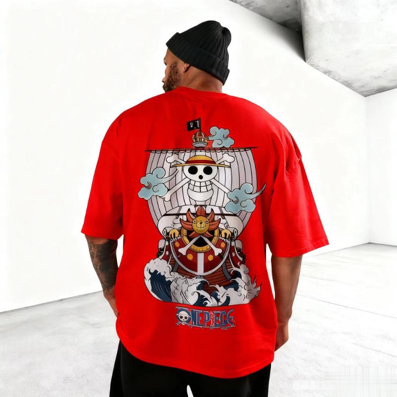 Anime tričko One Piece Pánské Dámské Bavlněné Krátký rukáv Ležérní top Letní Manga Grafický potisk Volný Streetwear Cosplay Y2k Oblečení