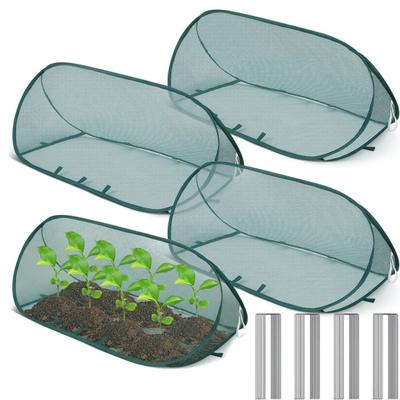 Pop Up Plant Cover Garden Mesh Seedlings Protector with Ground Stakes Garden Row Raised Bed Cover for Vegetables Fruits Herbs from Insects Birds