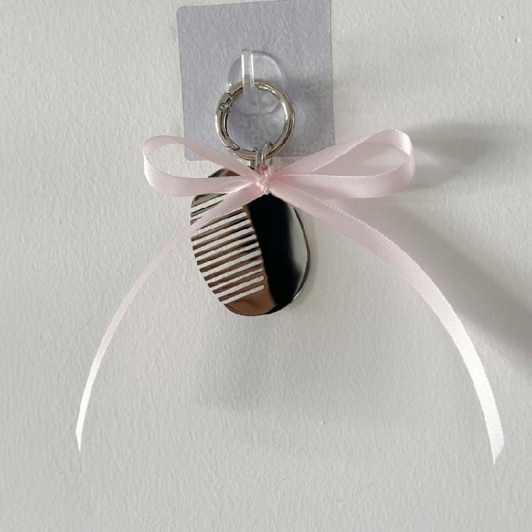 Stylish Bowknot Comb Pendant Keychain for Travel Accessorizing Fashionable Keyring Accessories Bag Charm