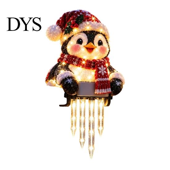 Außen-Feiertagsgeländer-Schmuck Winterglanz Schneemann Eiszapfen Licht Dekor, Weihnachtsdekorationen, Hängende Weihnachten Atmosphäre Beleuchtung LED-Lichter für Veranda,